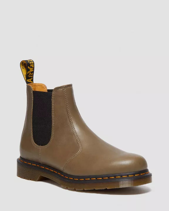 Dr. Martens Men's 2976 Carrara Leather Chelsea Boot (Olive)