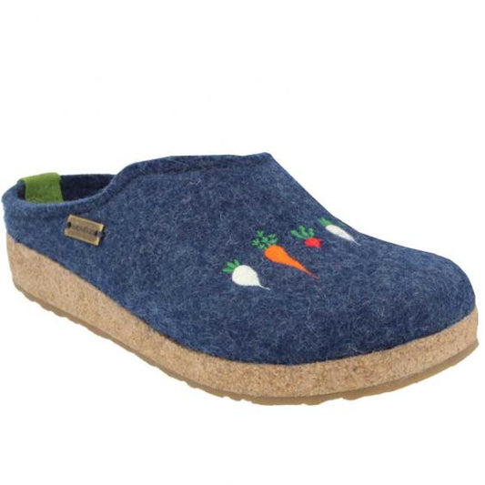 Haflinger Women's Roots Wool Clog in Jeans