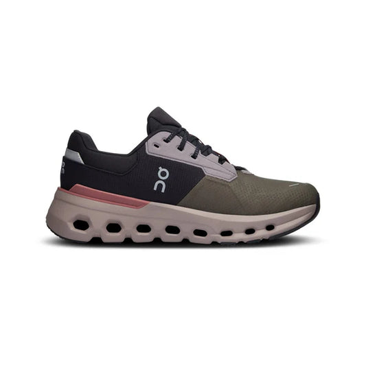 On Women's Cloudrunner 2 Waterproof Sneaker in Olive/Mahogany
