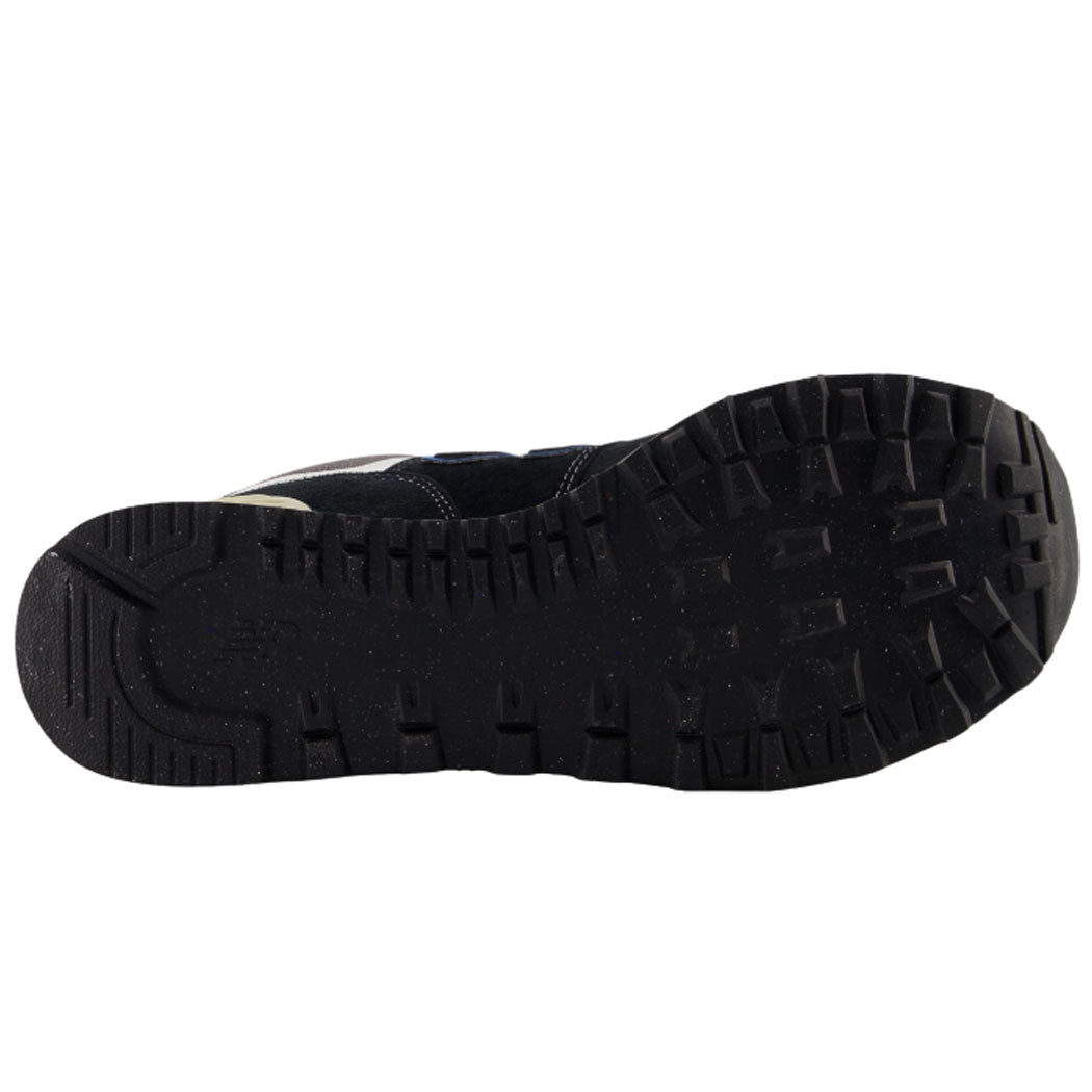 New Balance Men's 574 Sneaker in Black with Blue Agate