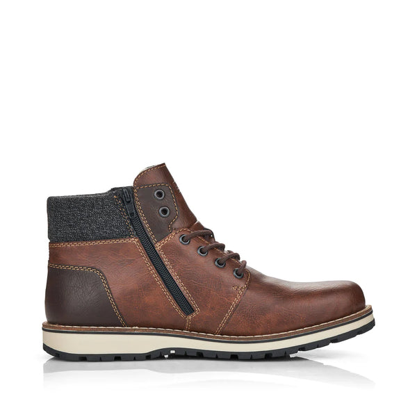 Rieker Men's Ronnie 25 Waterproof Lace Boot in Brown