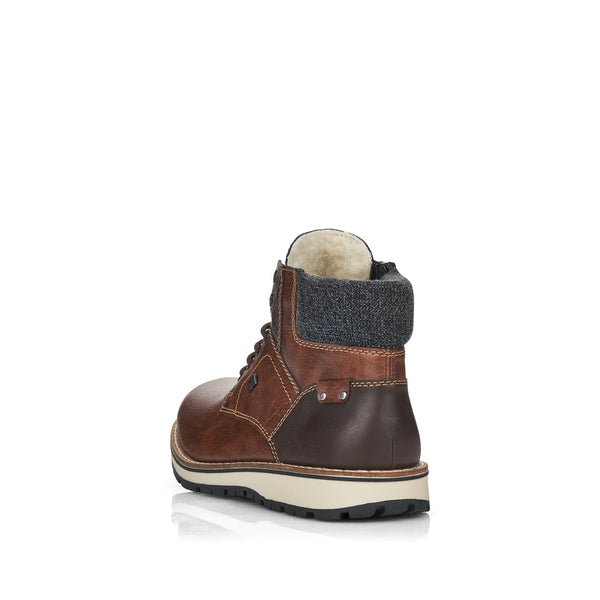 Rieker Men's Ronnie 25 Waterproof Lace Boot in Brown