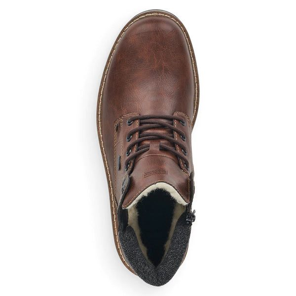 Rieker Men's Ronnie 25 Waterproof Lace Boot in Brown