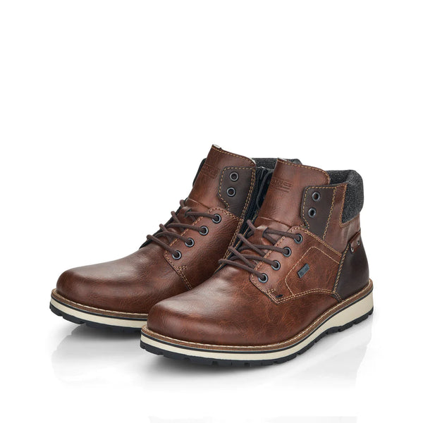 Rieker Men's Ronnie 25 Waterproof Lace Boot in Brown