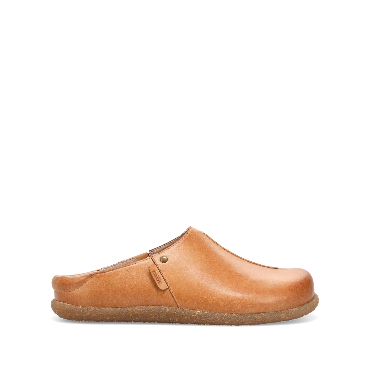Taos Women's Upside Leather Slip On Clog in Caramel