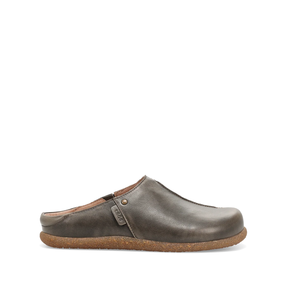 Taos Women's Upside Leather Slip On Clog in Olive Fatigue