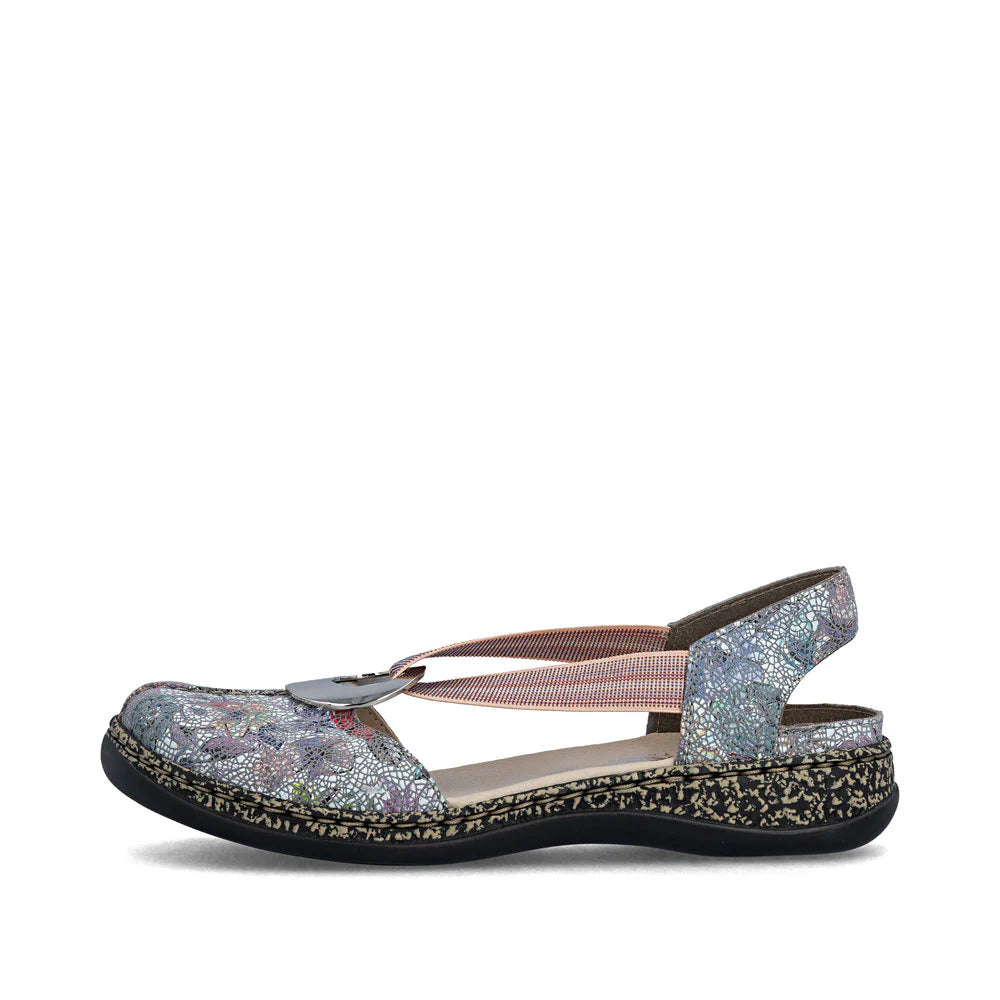 Rieker Women's Daisy 61 Closed Toe Slingback in Adria Multi