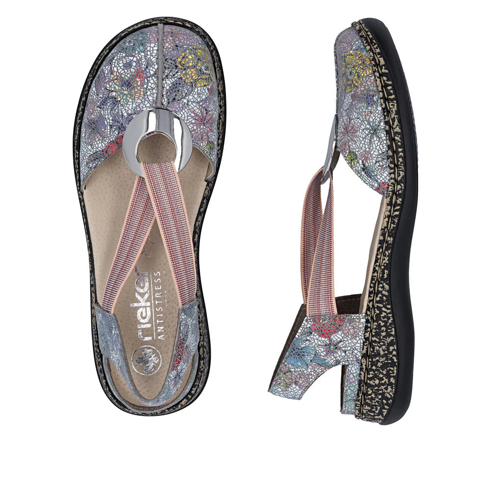Rieker Women's Daisy 61 Closed Toe Slingback in Adria Multi