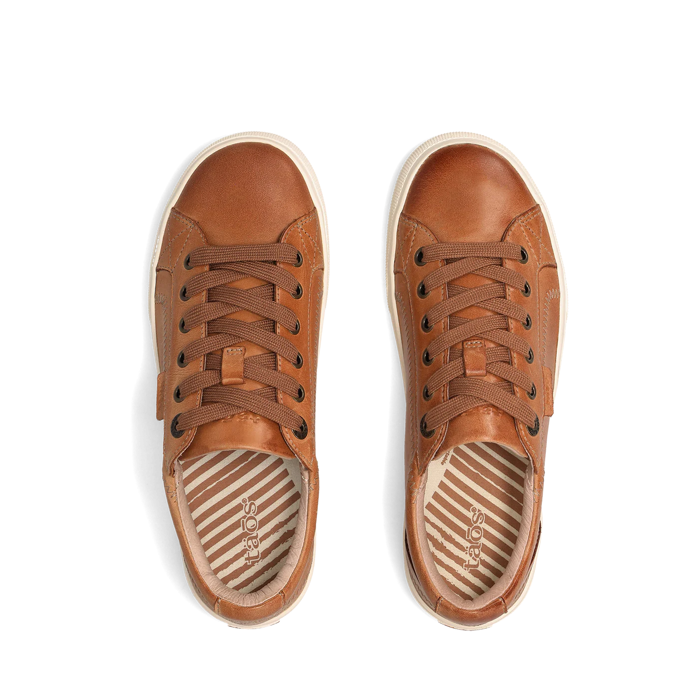 Taos Women's Plim Soul Lux Leather Sneaker in Caramel