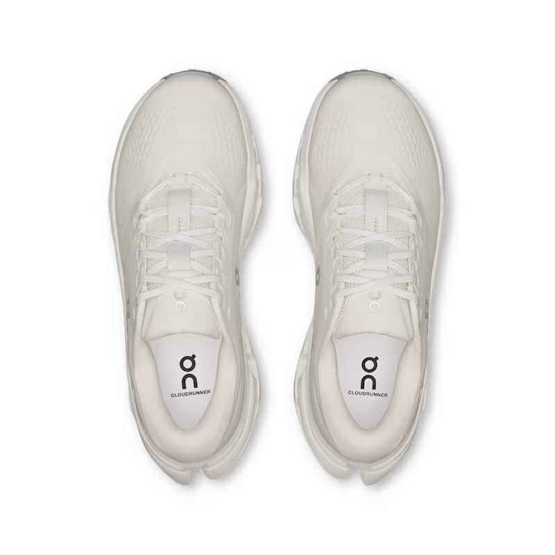 On Women's Cloudrunner 3 Sneaker in White/Ivory