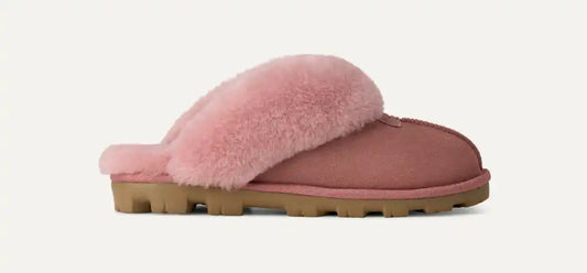 UGG Women's Coquette Sheepskin Slide Slipper in Pink Dawn