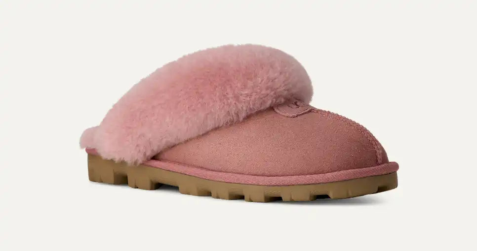 UGG Women's Coquette Sheepskin Slide Slipper in Pink Dawn