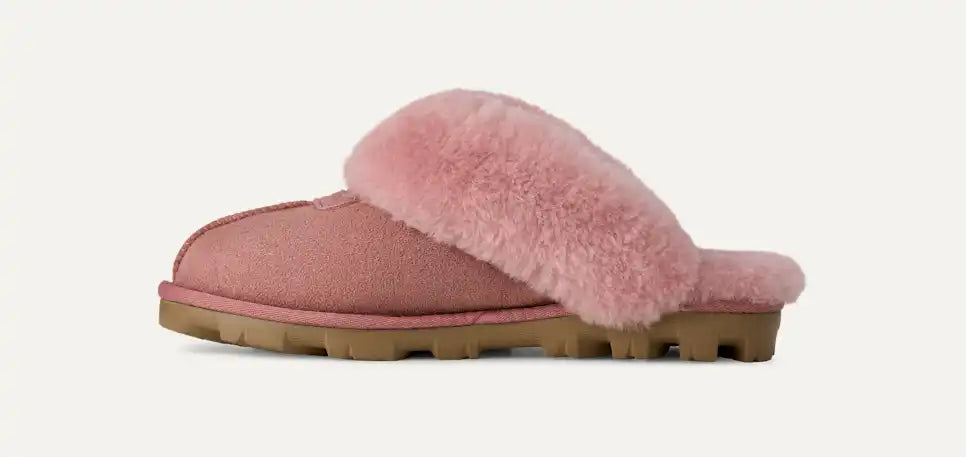 UGG Women's Coquette Sheepskin Slide Slipper in Pink Dawn