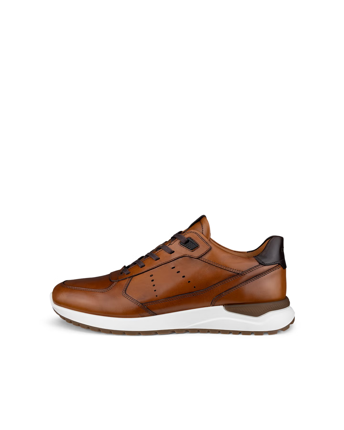ECCO Men's Astir Neo Leather Sneaker in Brown Saddle/Cocoa