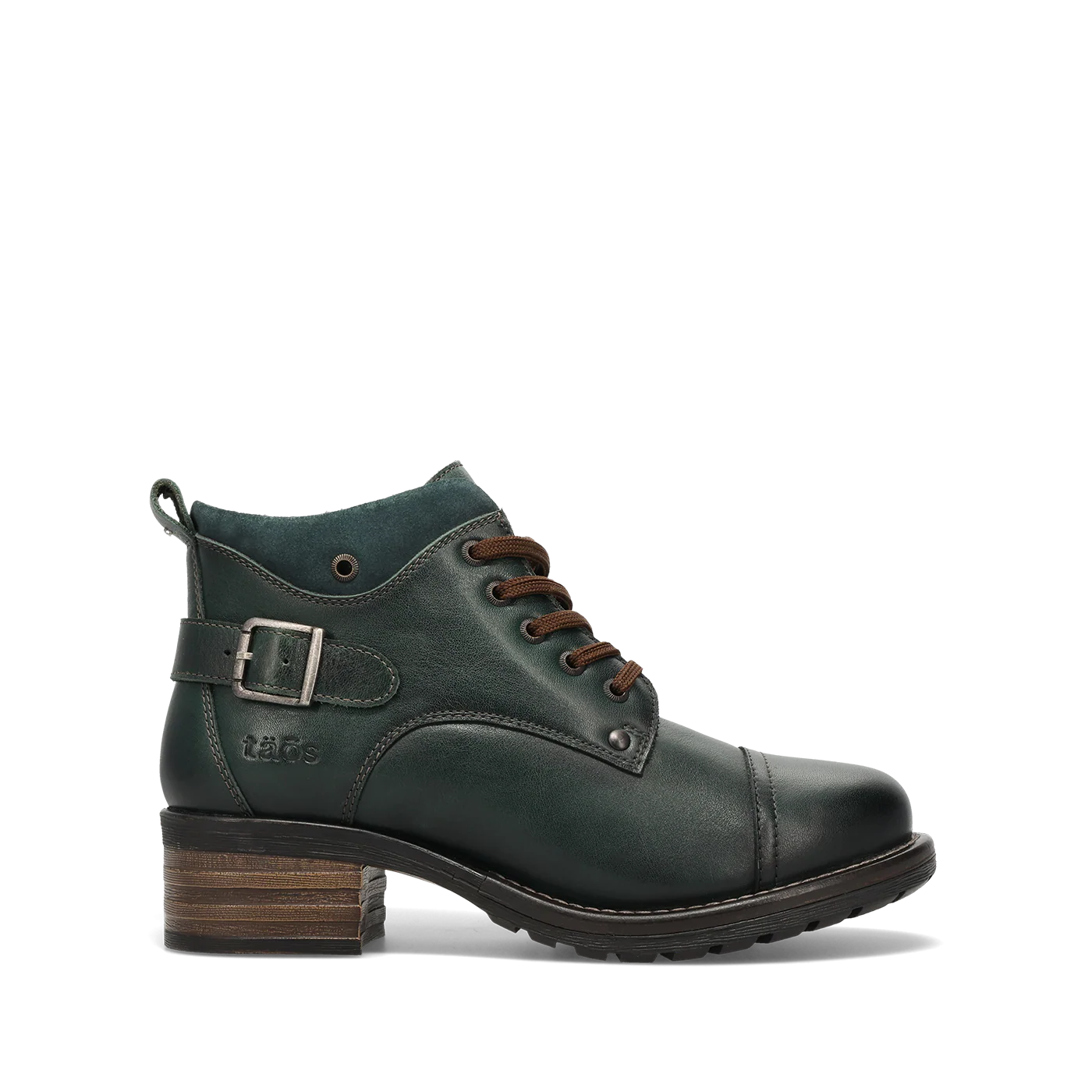 Taos Women's Mini Crave Side Zip Lace Boot in Deep Teal Green