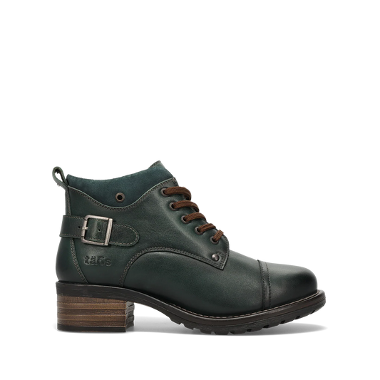 Taos Women's Mini Crave Side Zip Lace Boot in Deep Teal Green