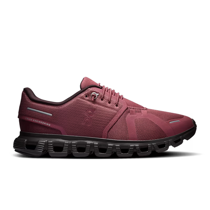 On Women's Cloud 6 Sneaker in Barberry/Ox