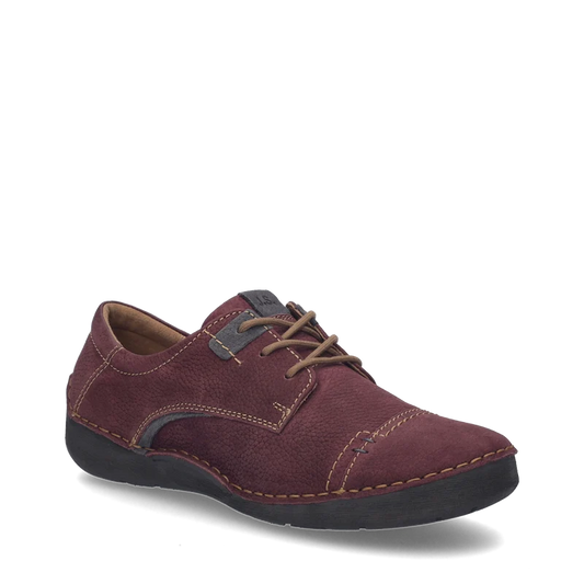 Josef Seibel Women's Fergey 41 Tie Shoe in Plum