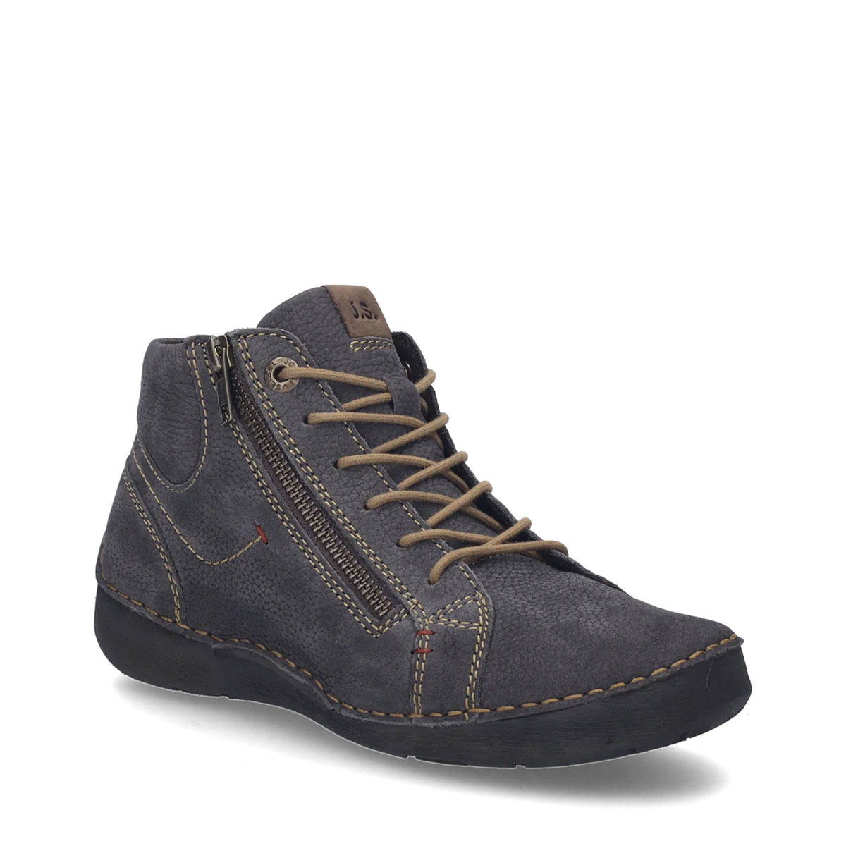 Josef Seibel Women's Fergey 67 Side Zip Lace Boot in Titan