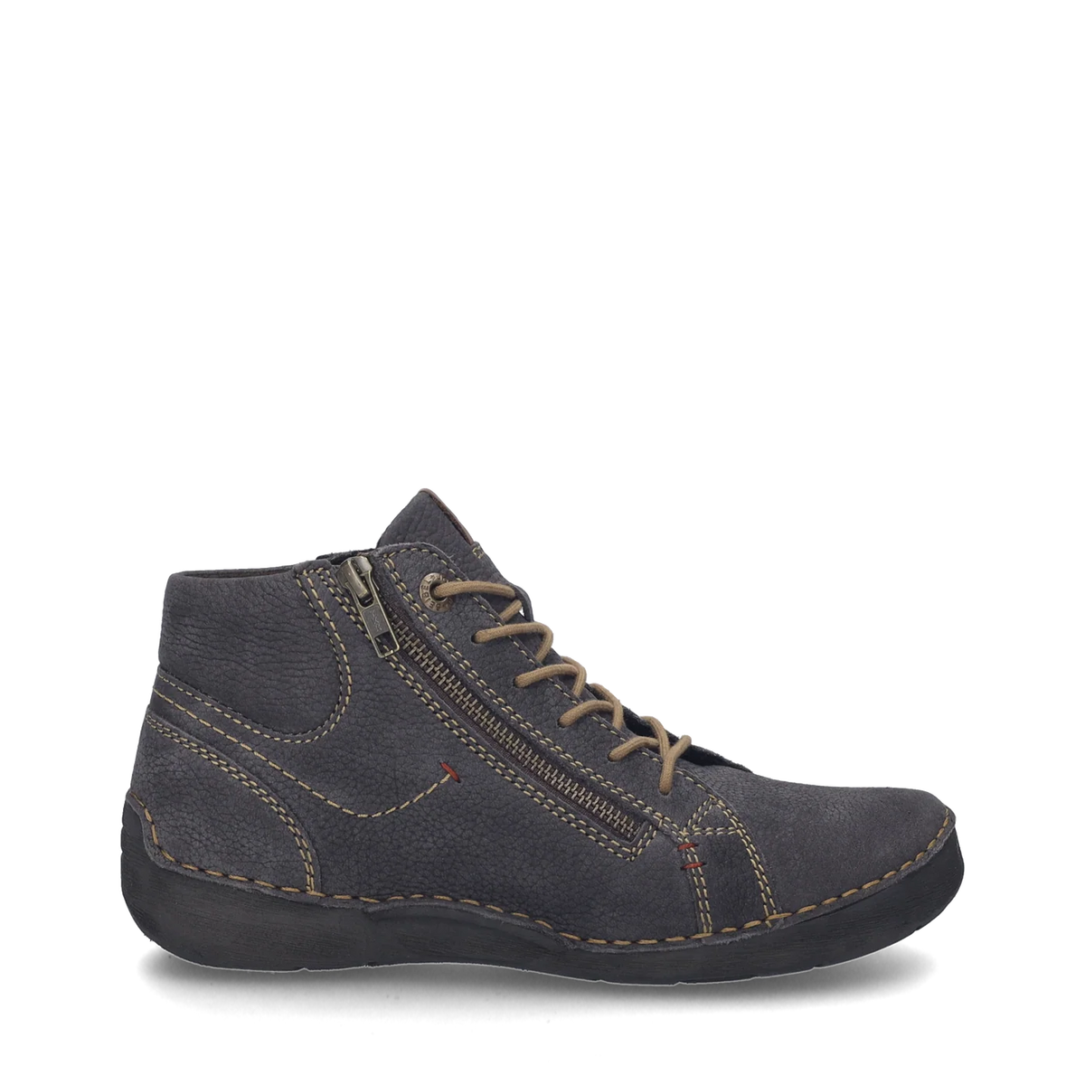 Josef Seibel Women's Fergey 67 Side Zip Lace Boot in Titan