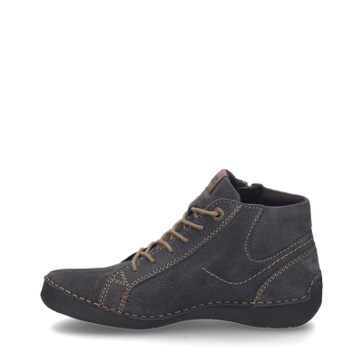 Josef Seibel Women's Fergey 67 Side Zip Lace Boot in Titan