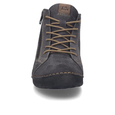 Josef Seibel Women's Fergey 67 Side Zip Lace Boot in Titan
