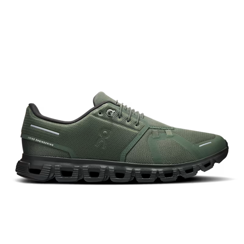 On Men's Cloud 6 Sneaker in Thyme/Espresso