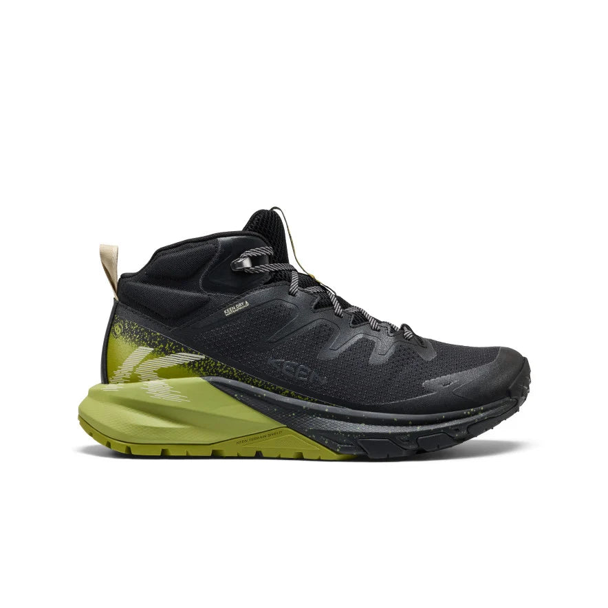 KEEN Men's Targhee Apex Mid Waterproof Hiking Boot in Black/Golden Cypress
