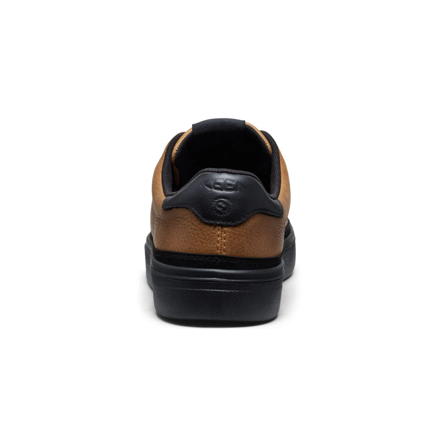 KEEN Men's KM1 Leather Court Sneaker in Bison/Black