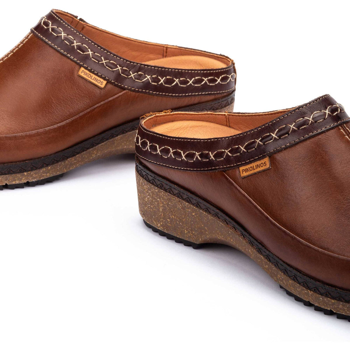 Pikolinos Women's Granada Heeled Clog in Cuero Tan