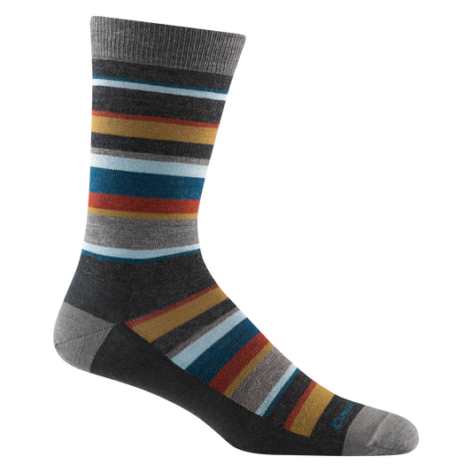 Darn Tough Men's Druid Crew Lightweight Lifestyle Socks in Charcoal