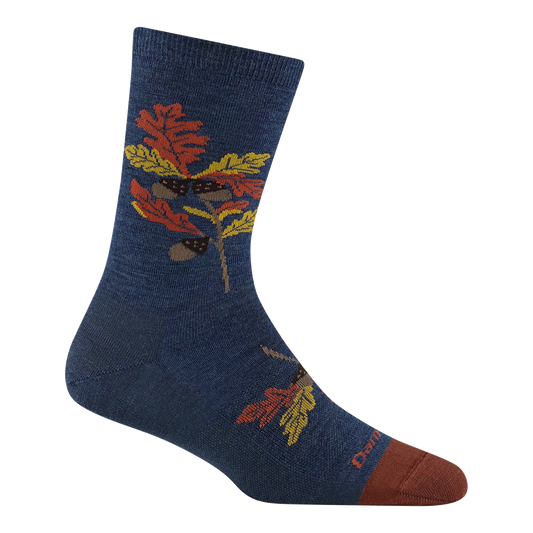 Darn Tough Women's Blossom Crew Lightweight Lifestyle Socks in Oak Denim