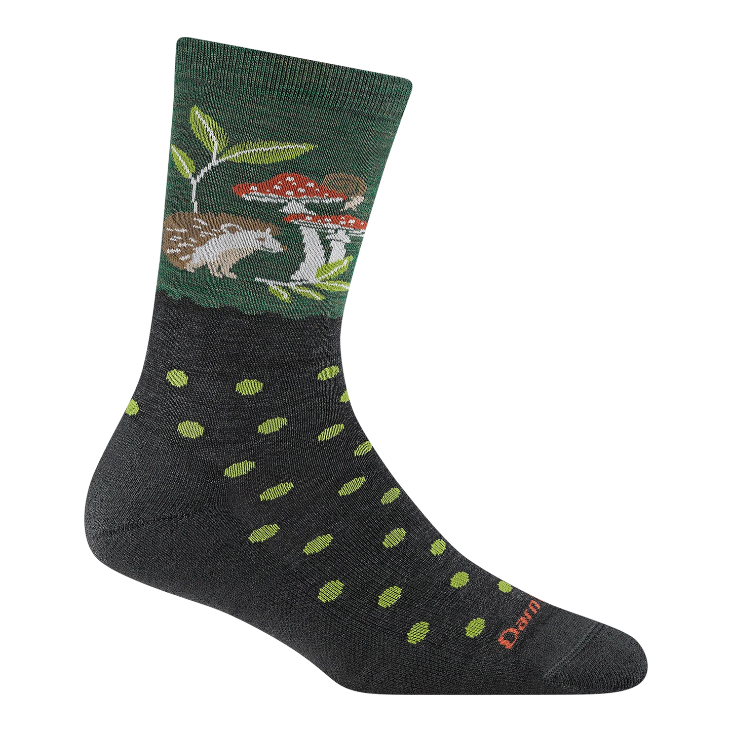 Darn Tough Women's Wild Life Crew Lightweight Lifestyle Socks in Hedgehog Moss