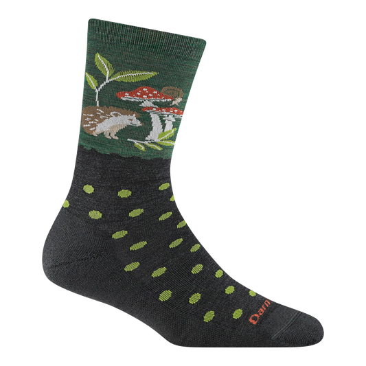 Darn Tough Women's Wild Life Crew Lightweight Lifestyle Socks in Hedgehog Moss