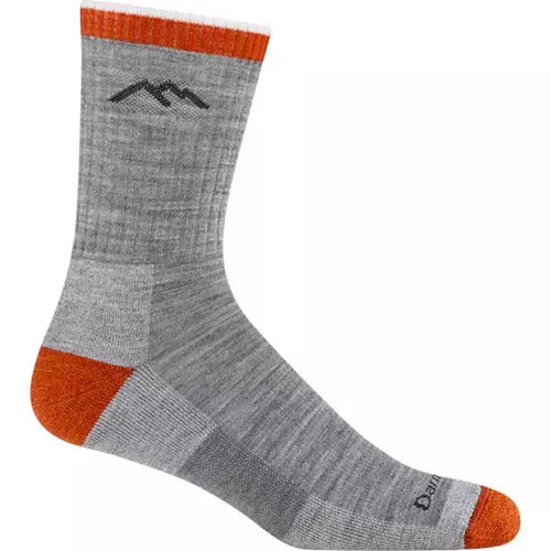 Darn Tough Men's Micro Midweight Crew Hiking Socks in Flint
