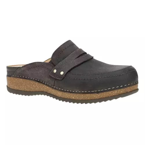 Dansko Women's Maggy Slip On Loafer Suede Leather Clog in Chocolate