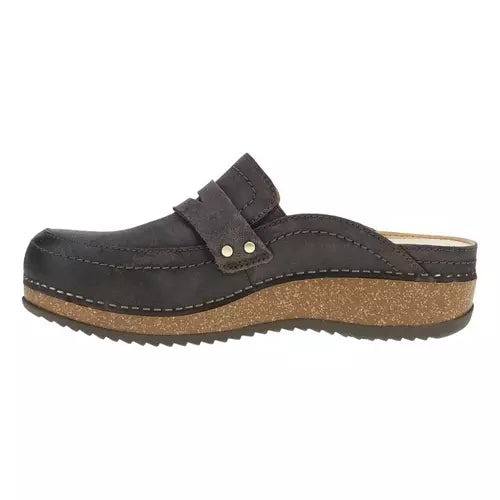 Dansko Women's Maggy Slip On Loafer Suede Leather Clog in Chocolate