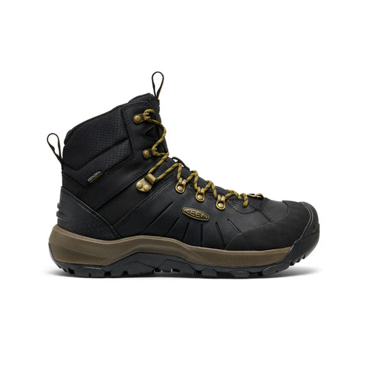 KEEN Men's Revel IV Polar Waterproof Boot in Black/Lemon Curry