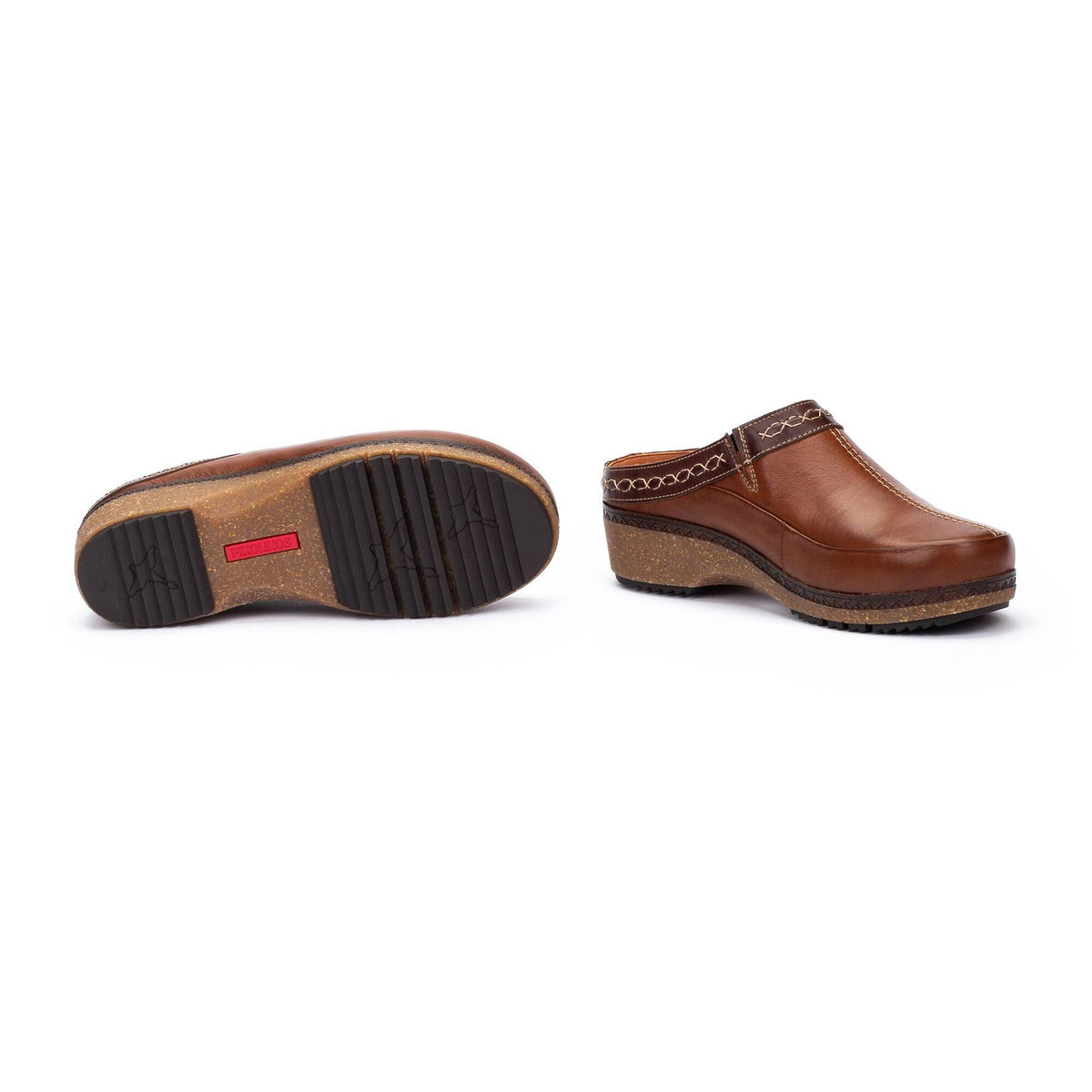 Pikolinos Women's Granada Heeled Clog in Cuero Tan