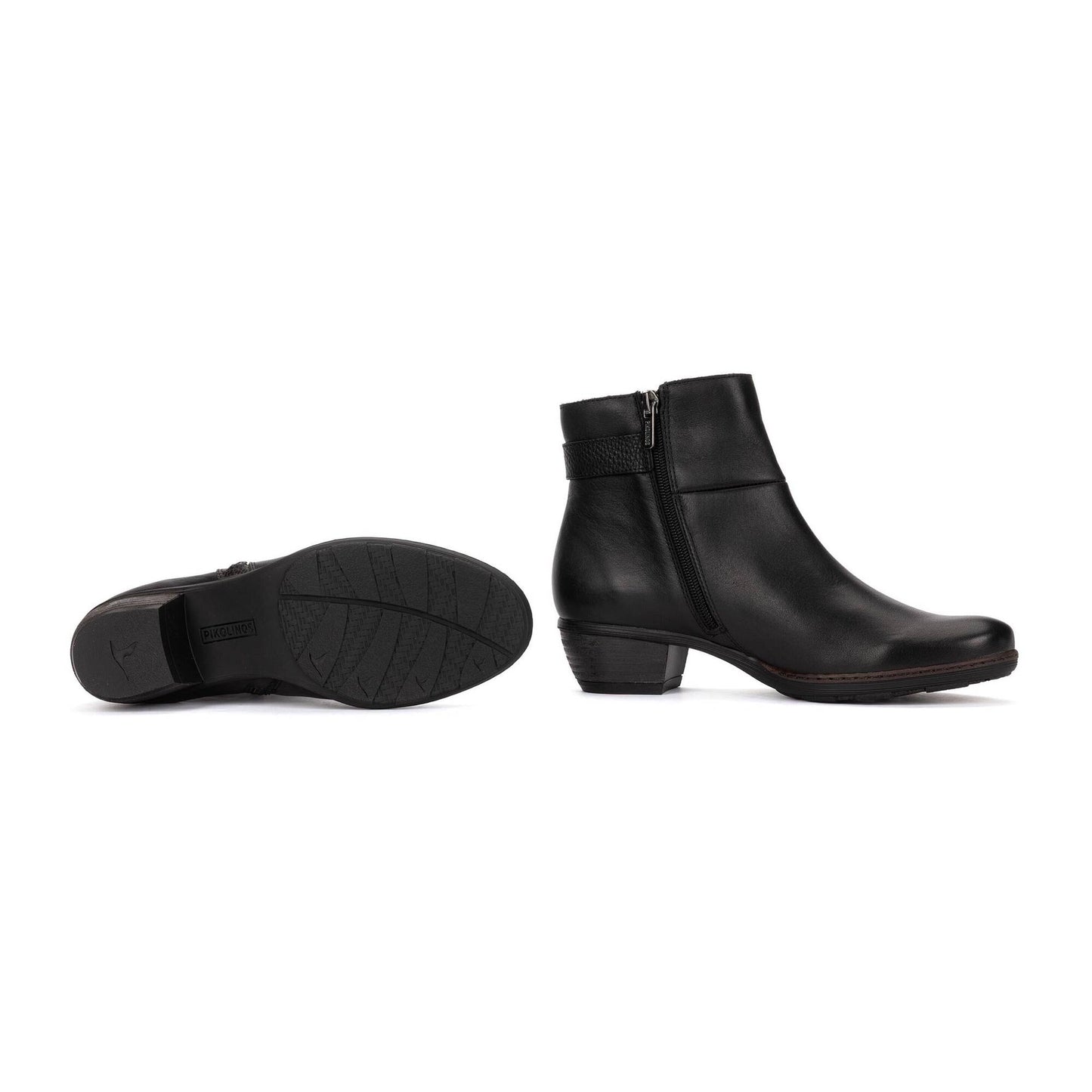 Pikolinos Women's Utiel Low Side Zip Heeled Boot in Black