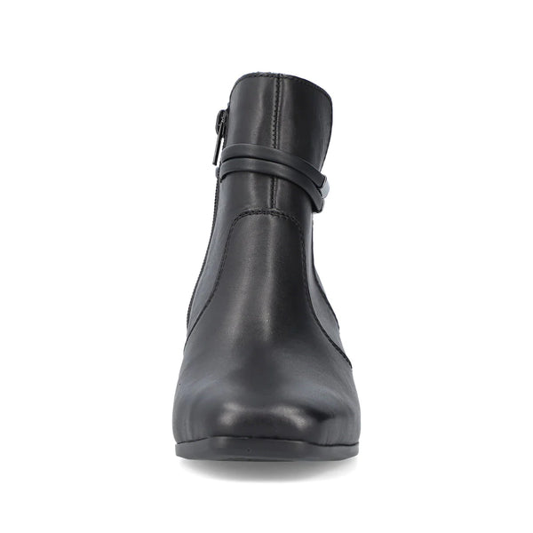 Rieker Women's Susi 73 Side Zip Heeled Boot in Black