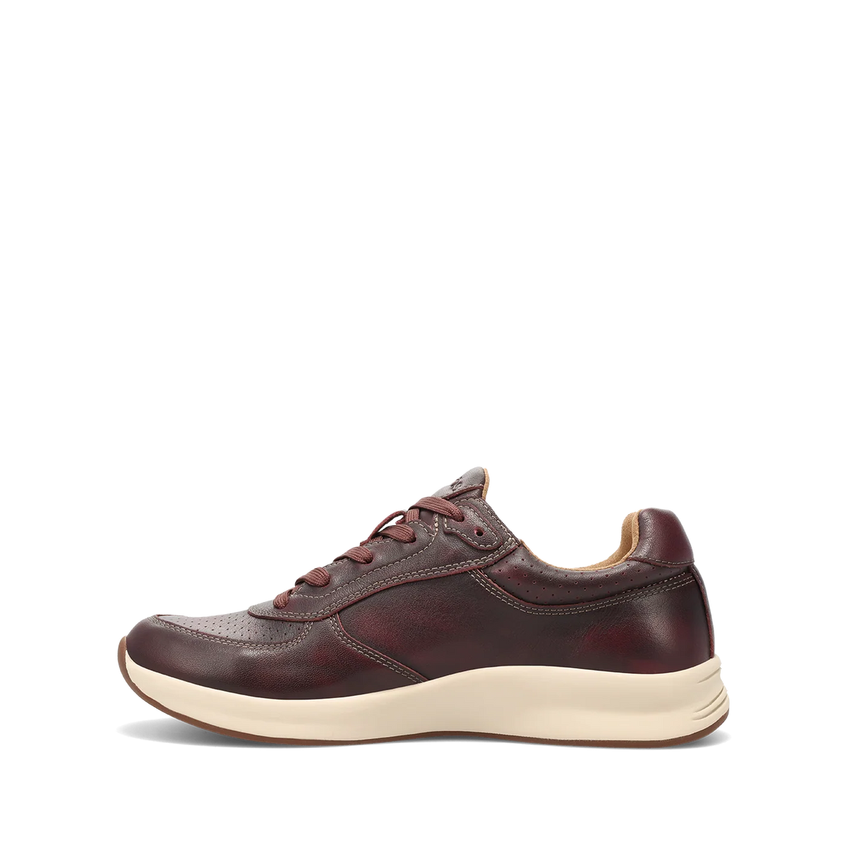 Taos Women's Delta Leather Lace Sneaker in Merlot