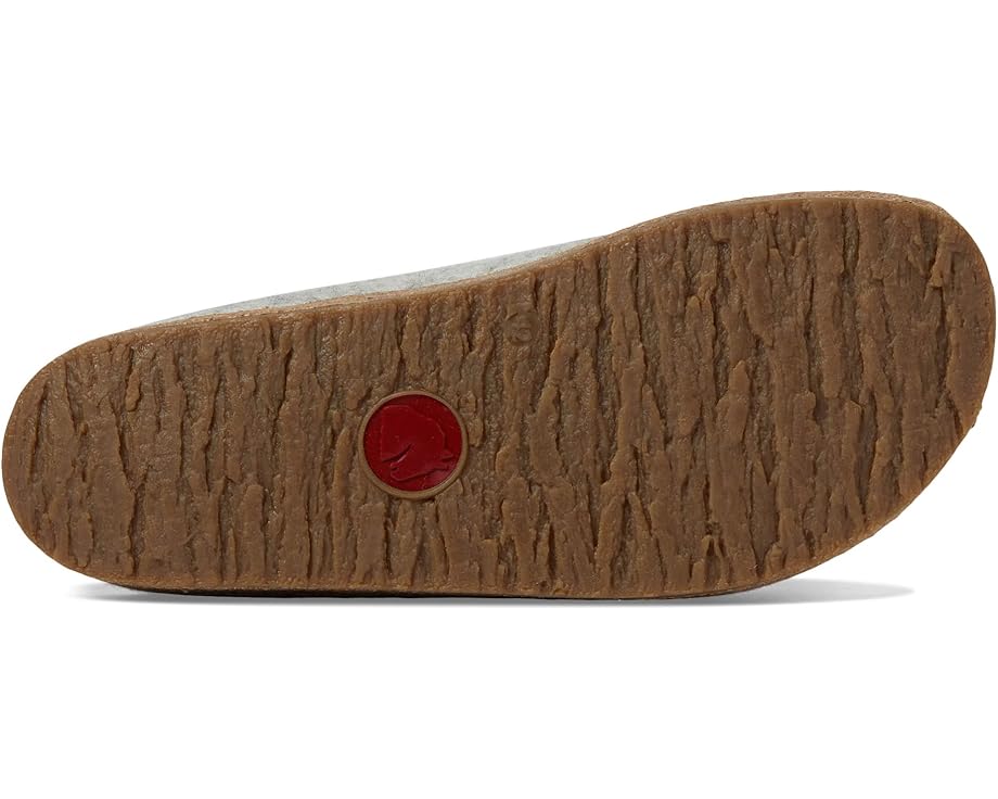 Haflinger Women's Roots Wool Clog in Silver Grey