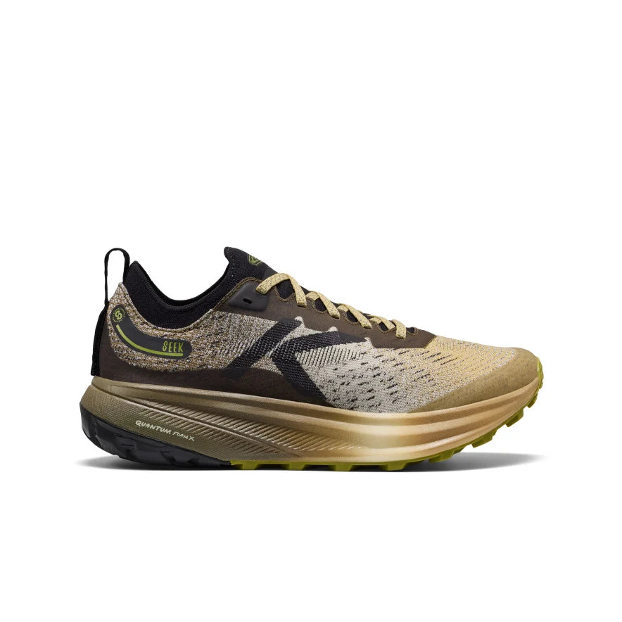 KEEN Men's Seek Trail Running Shoe in Dark Olive/Khaki