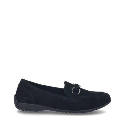 Josef Seibel Women's Fenja 34 Suede Bit Loafer in Black