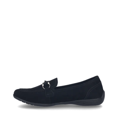 Josef Seibel Women's Fenja 34 Suede Bit Loafer in Black