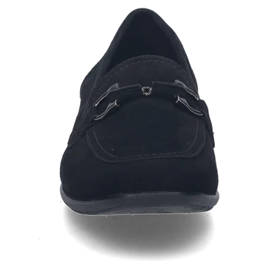Josef Seibel Women's Fenja 34 Suede Bit Loafer in Black