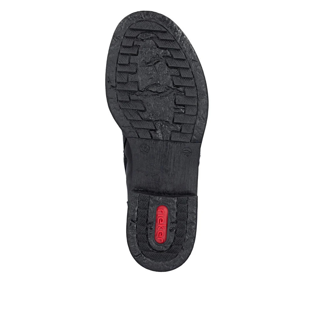 Rieker Women's Ornella 53 Double Side Zip Waterproof Boot in Black
