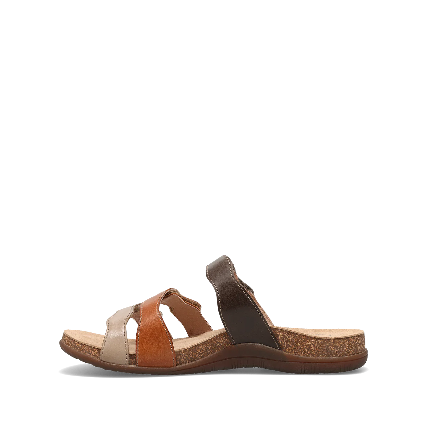 Taos Women's Scribble Slip On Slide Sandal in Brown Multi