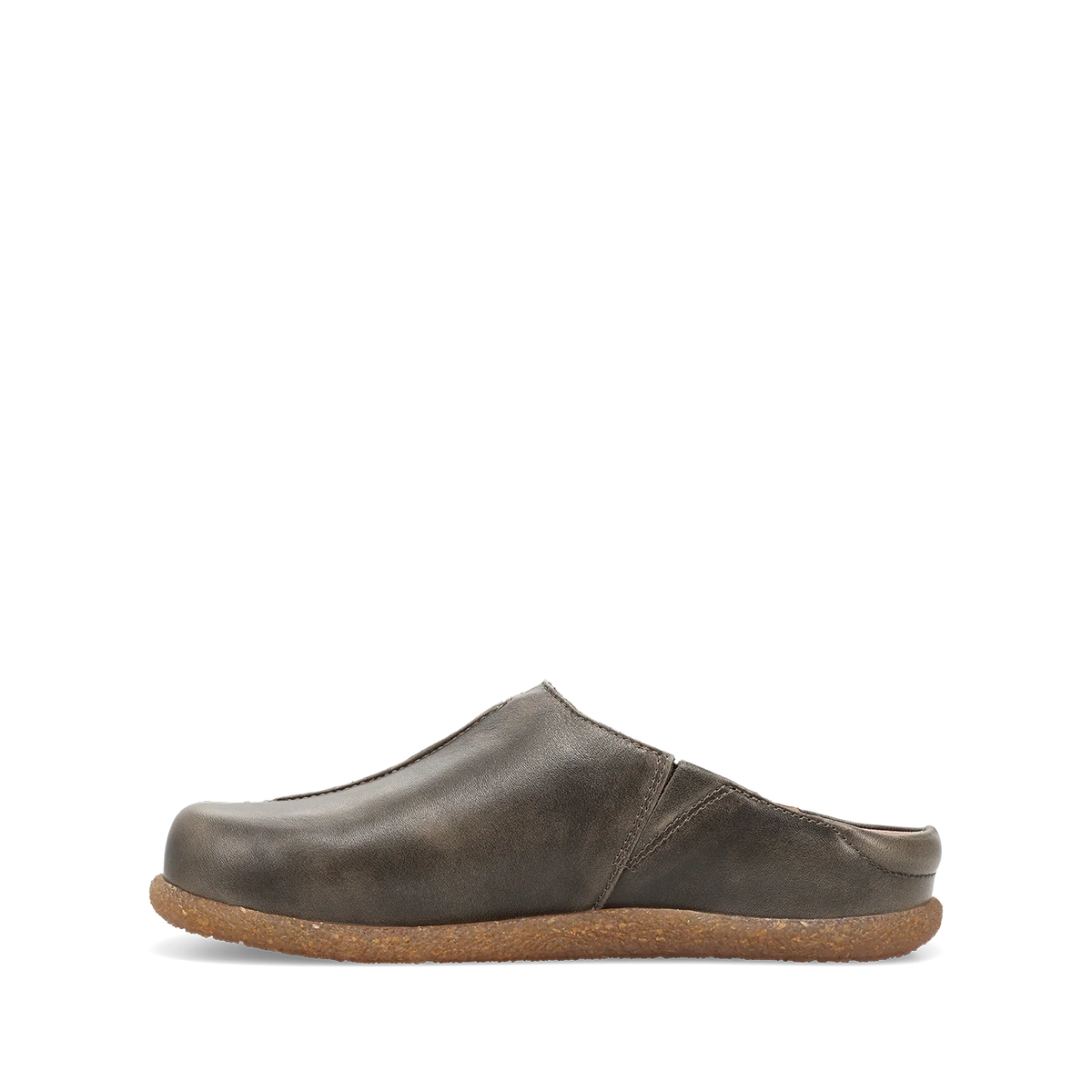 Taos Women's Upside Leather Slip On Clog in Olive Fatigue